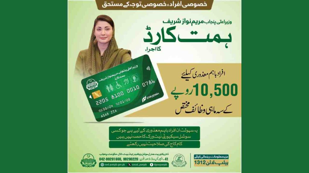 Himmat Card Program 2026 by CM Punjab showing financial support and benefits for persons with disabilities in Punjab