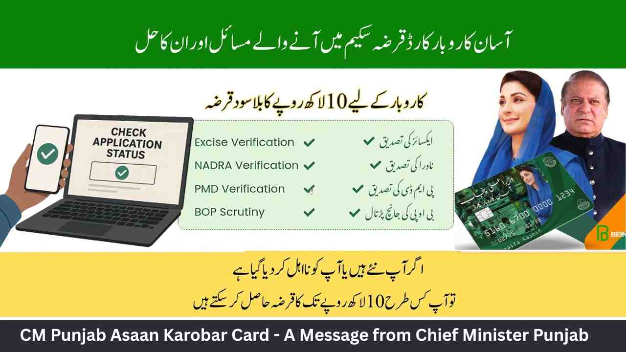 CM Punjab Asaan Karobar Finance & Card Scheme