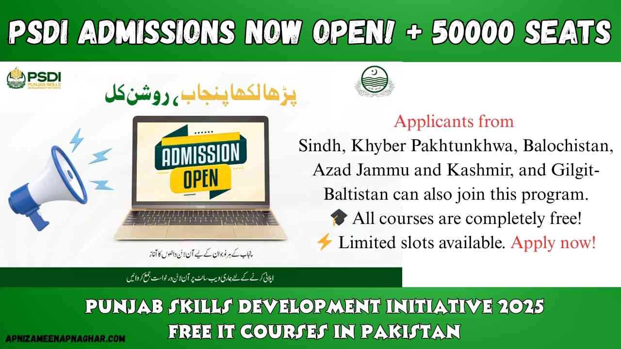 PSDI Course Enrollments Open – 50000 Seats Available | Punjab Skills Development Initiative