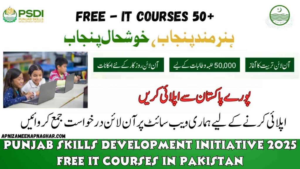 Free IT Courses in Pakistan Government Skills Program Punjab