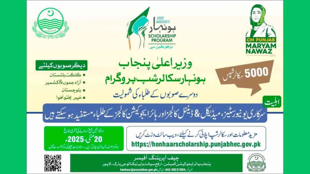 Chief Minister Honhaar Scholarship Program