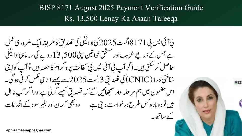 BISP 8171 August 2025 Payment Verification Guide