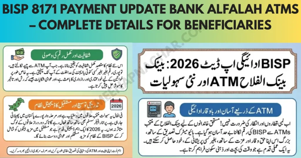 BISP 8171 Payment Update Bank Alfalah ATMs 2026 ATM cash withdrawal process