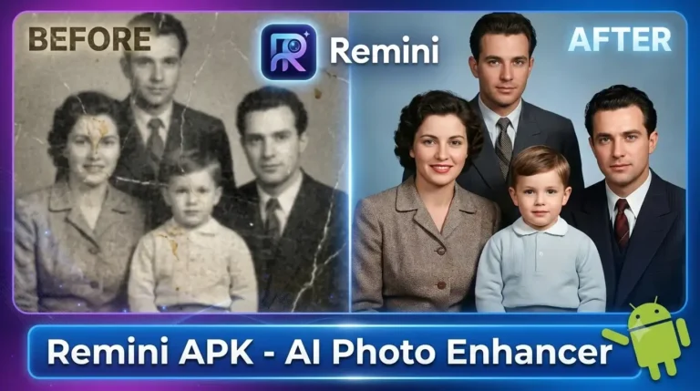 Remini APK Download 2026 – AI Photo Enhancer Before and After Comparison